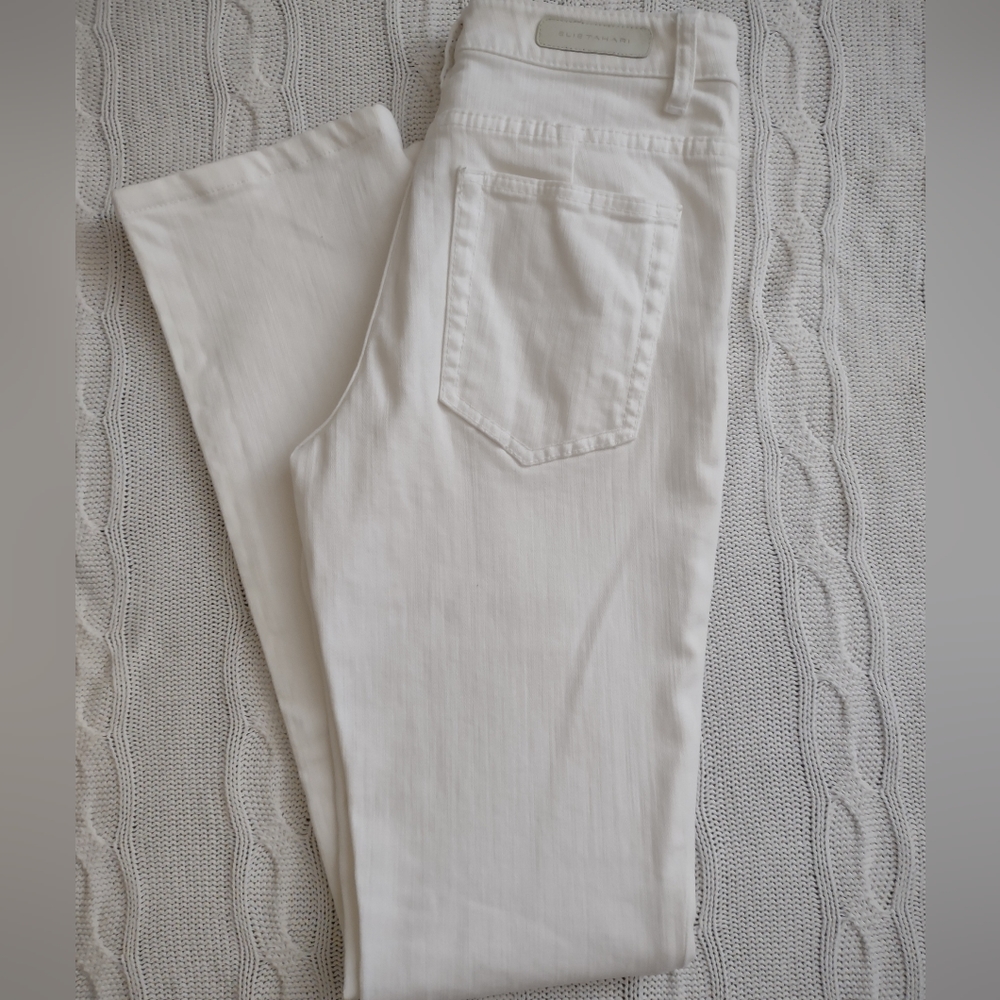 Elie Tahari for Bergdorf Goodman White High-waisted Fade Jean Sz. 4